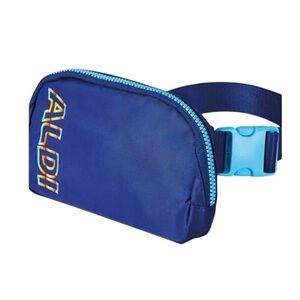 ALDI Unisex Fanny Pack Waist Bag Navy Blue Everyday Adjustable Strap